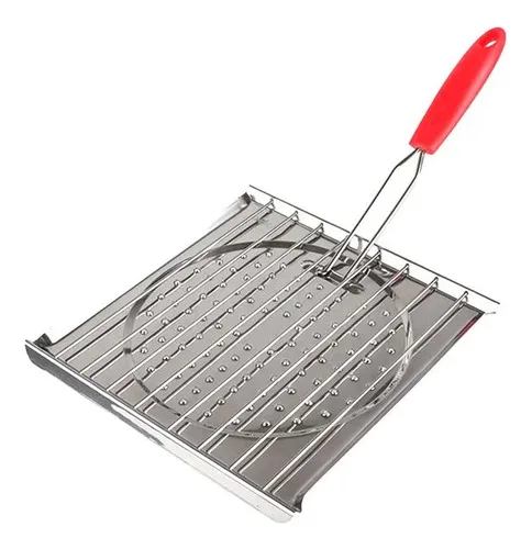 Tostador De Pan Acero Inoxidable Con Mango Ergonómico