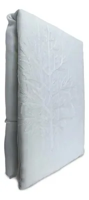 Set 2 Velos Bordados Jazmín Poliéster Blanco