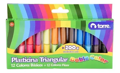 Plasticina Doble Color 24 Colores Torre
