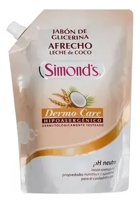 Jabón Liquido Glicerina Simonds Afrecho Leche De Coco 750ml