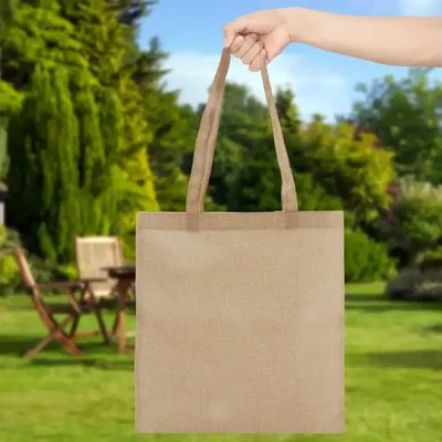 Bolsa Tote Cáñamo Laminado Ecológica Coral Claro