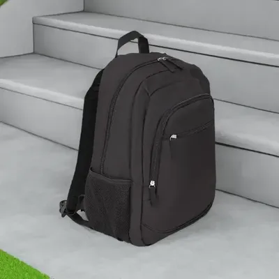 Mochila Portanotebook Polyester Acolchada Negro