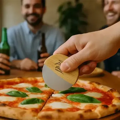 Cortador De Pizza Rueda Acero Inoxidable Coral Claro