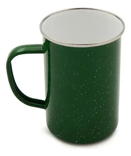 Taza Esmaltada Acero Inoxidable 700ml Verde
