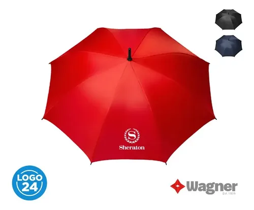 Paraguas Manual Pongee Resistente Impermeable Negro