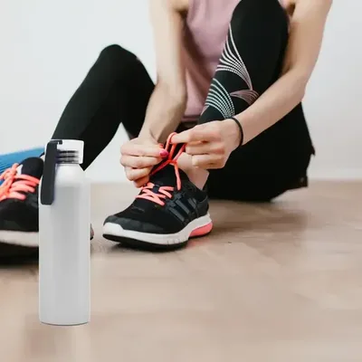Botella Aluminio Deportiva 600 Ml Blanco