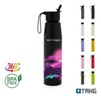 Botella Aluminio Reutilizable 700 Ml Negro