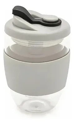 Taza Vidrio Doble Pared Reutilizable 350ml Coral Claro