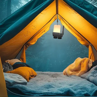 Linterna Led Camping Recargable Dual Gris