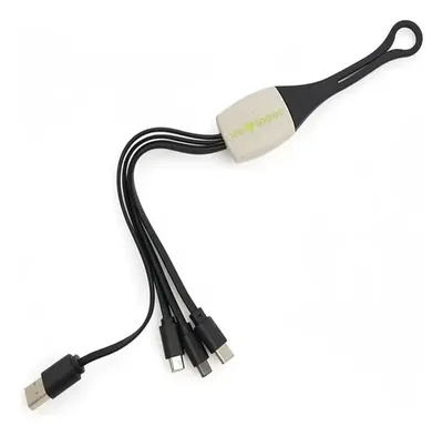 Cable 3 En 1 Usb Multifunción Carga Rápida Negro