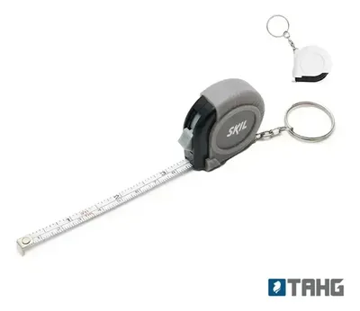 Llavero Huincha Métrica Retractil Blanco