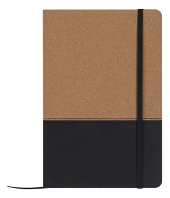 Libreta De Tapa Corcho Con Elástico Negro