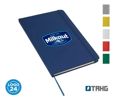 Libreta Tapa Dura Pu Rayada A5 Azul