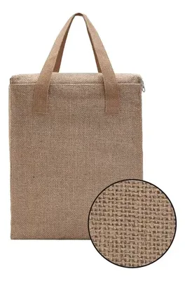 Bolso Térmico Yute 9l Reutilizable Coral Claro