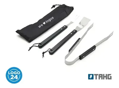 Set Barbacoa Acero Inoxidable Con Bolsa