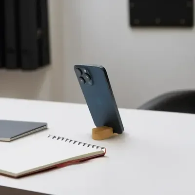 Soporte Celular Bambú Escritorio