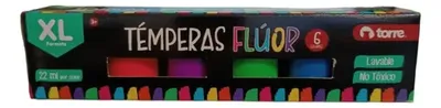 Témpera Torre Flúor 22ml Xl 6 Colores