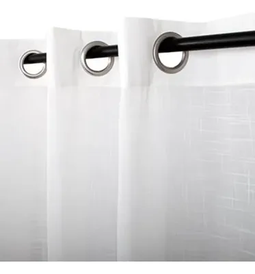 Cortina Velo Argolla Estampado Poliéster 140x225 Coral Claro