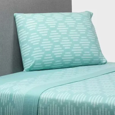 Set De Sábanas Polar Estampadas 1 Plaza Turquesa Turquesa