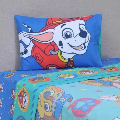 Set De Sábanas Microfibra Single Paw Patrol Verde Oscuro