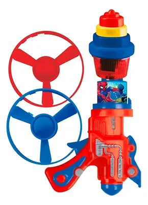 Lanza Hélice Y Trompo Spiderman Marvel Infantil