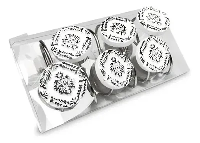 Set De 12 Ganchos Metálicos Decorativos Para Cortina Coral Claro