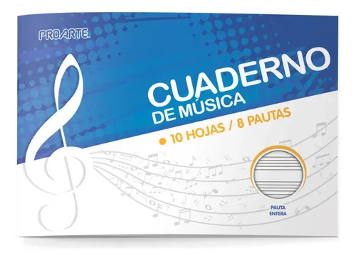 Cuaderno De Música Pauta Entera Proarte