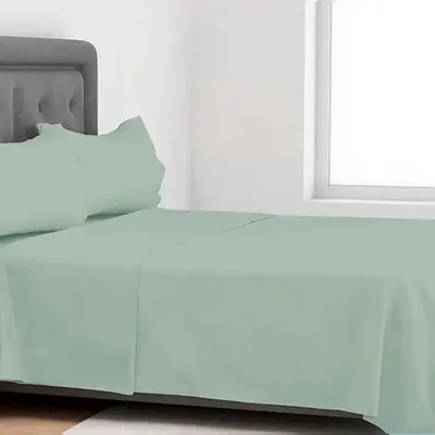 Set De Sábanas Silver Family 2.5 Plazas Poliéster Verde Oscuro