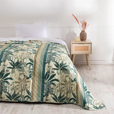 Quilt Castilla Microfibra Reversible 1.5 Plazas Coral Claro