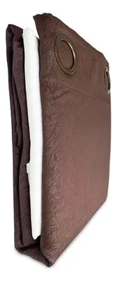 Cortina Blackout Embossed Isidora Chocolate Poliéster Chocolate