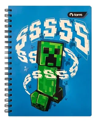Cuaderno Universitario Minecraft Espiral 100 Hojas