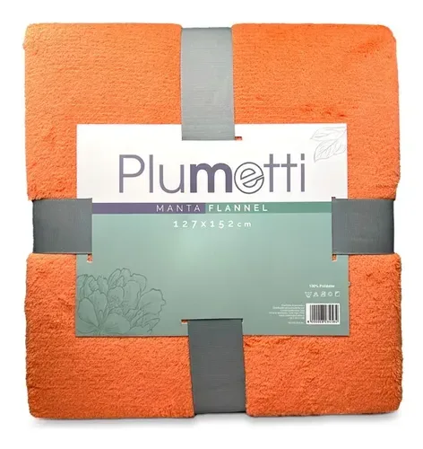 Manta Flannel Poliéster Suave Salmón Coral Claro