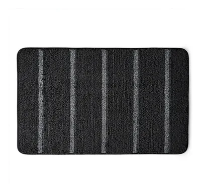 Piso De Baño Tuft Memory Poliéster Absorbente Negro