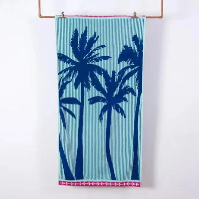 Toalla De Playa Jacquard Algodón 75x150cm Coral Claro