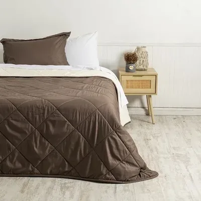 Plumón Sherpa Microfibra Embossed 1.5 Plazas Coral Claro