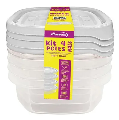Set Contenedores Plástico 250ml Almacenamiento Alimentos