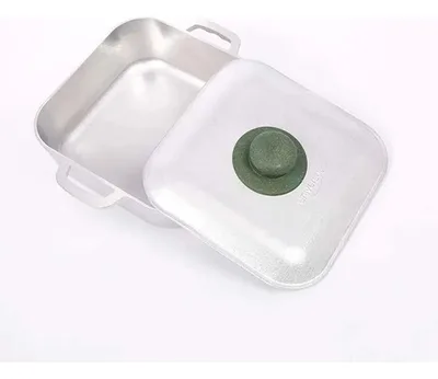 Caldero Aluminio Fundido Cuadrado 20cm Con Tapa