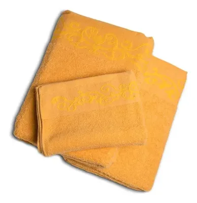 Set De Toallas Bordadas Algodón 100% Luxor Coral Claro
