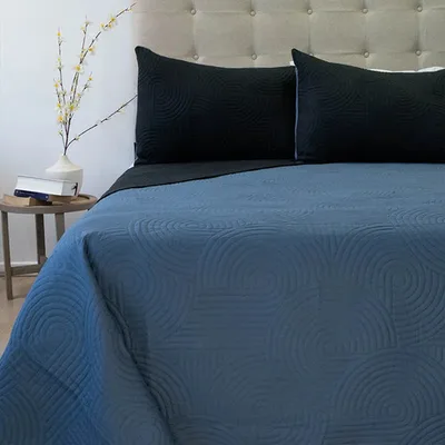 Quilt Bicolor Hotpress 2 Plazas Poliéster Coral Claro