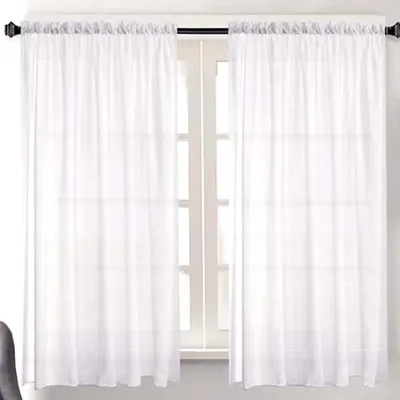 Cortina Velo Poliéster 140x220 Para Barra Blanco