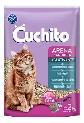 Arena Aglutinante Para Gatos 2kg Lavanda