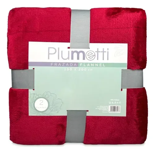 Frazada Flannel Térmica 2 Plazas Poliéster Coral Claro