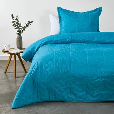 Quilt Bicolor 1.5 Plazas Microfibra Reversible Coral Claro