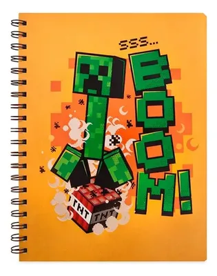 Cuaderno Universitario Espiral Minecraft 7mm 100 Hojas