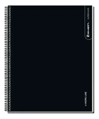 Cuaderno Espiral Metálico 150 Hojas Oficio Negro