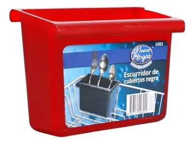 Escurridor De Cubiertos Plástico Ergonómico Rojo