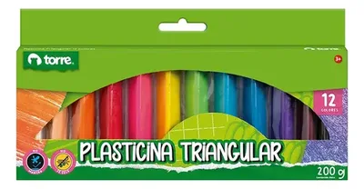 Plasticina Triangular 12 Colores Multiuso Creativa