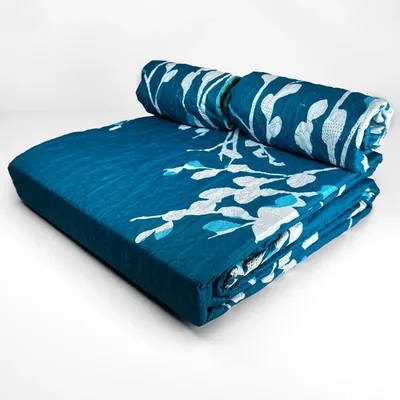 Quilt Estampado 2 Plazas Poliéster Doral Coral Claro