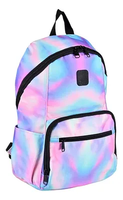 Mochila Escolar Empor 23l Iridiscente Acolchada Coral Claro