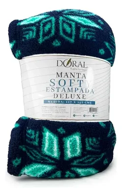 Manta Térmica Softy Estampada Poliéster Coral Claro